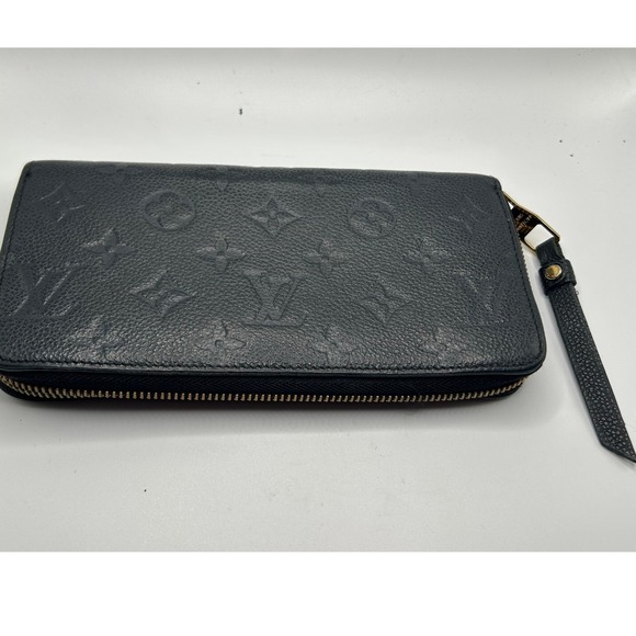 Louis Vuitton Monogram Empreinte Leather Zip Around Wallet Black #354 - Picture 3 of 13